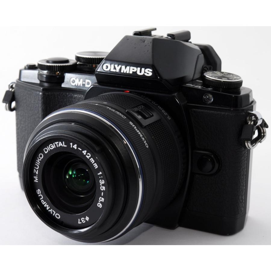 オリンパス ミラーレス一眼 OLYMPUS OM-D E-M10 レンズキット ブラック 中古 Wi-Fi搭載 新品SDカード付き 届いてすぐに使える｜i-camera-shop