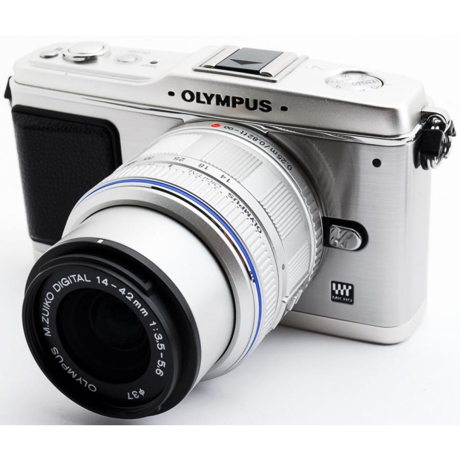 オリンパス ミラーレス OLYMPUS PEN E-P1 レンズキット シルバー 中古