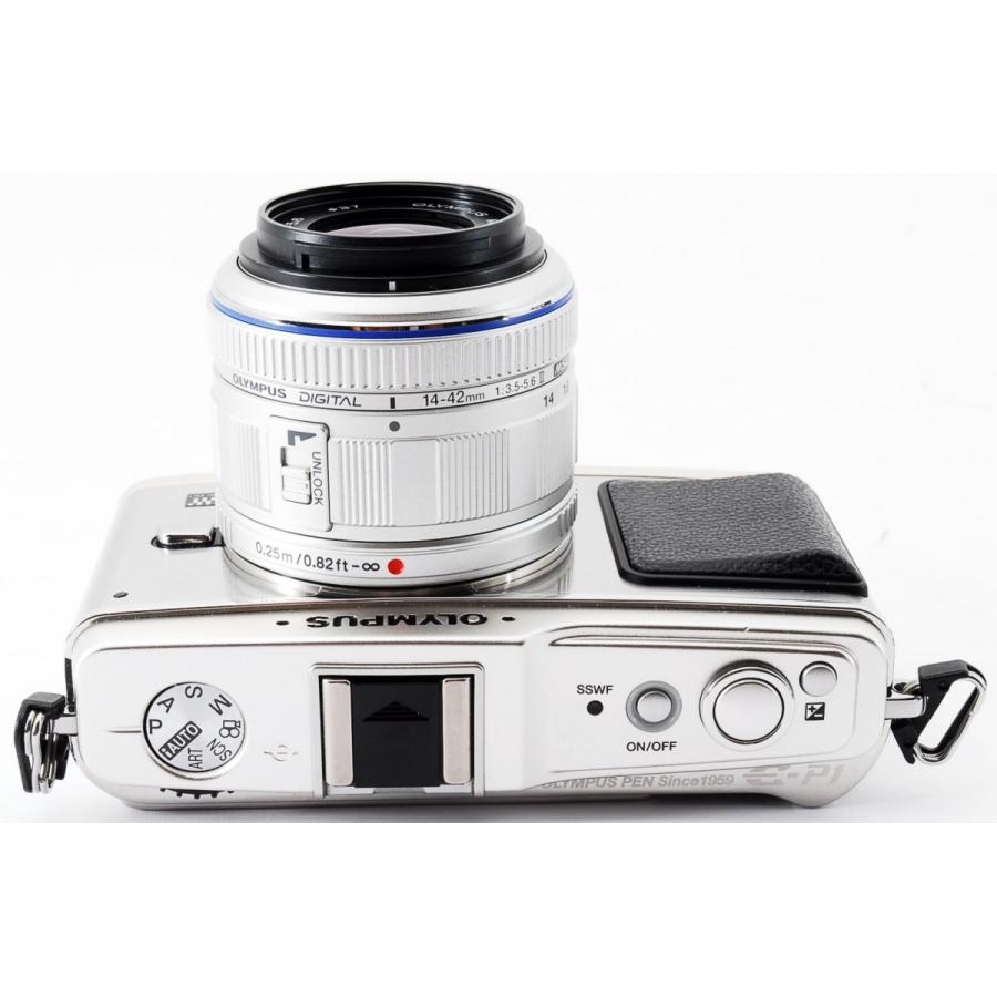 オリンパス ミラーレス OLYMPUS PEN E-P1 レンズキット シルバー 中古