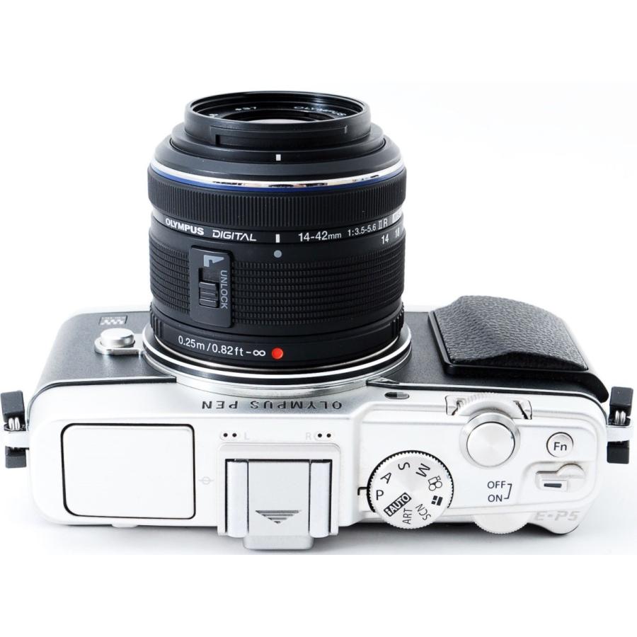 オリンパス ミラーレス OLYMPUS PEN E-P5 レンズキット シルバー 中古