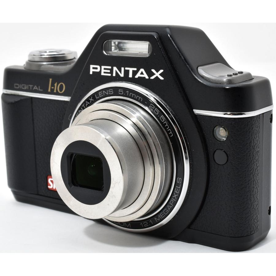 Optio ペンタックス コンデジ PENTAX I-10 ブラック 中古 新品SDカード