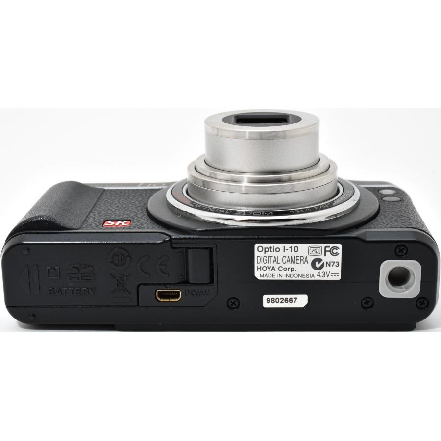 Optio ペンタックス コンデジ PENTAX I-10 ブラック 中古 新品SDカード