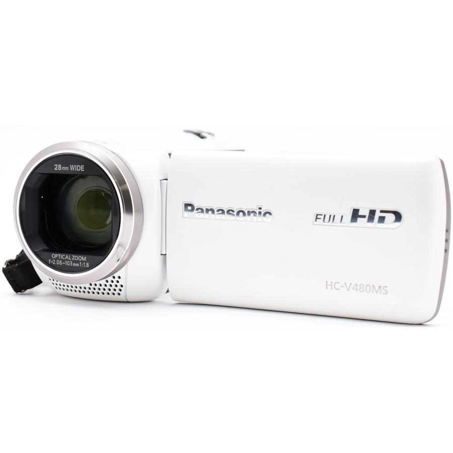 Panasonic パナソニック ビデオカメラ HC-V480MS-W ホワイト