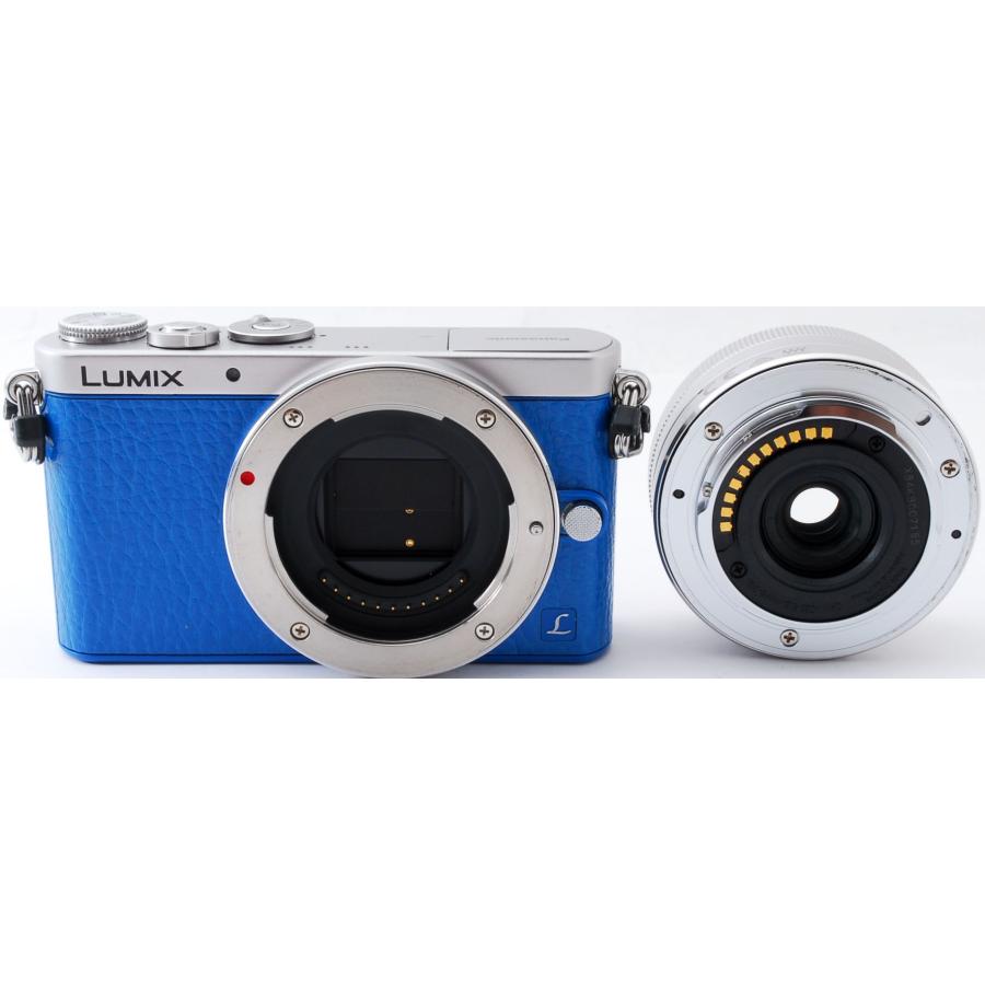 パナソニック ミラーレス Panasonic LUMIX DMC-GM1SK レンズキット ブルー 中古 Wi-Fi搭載 新品SDカード付き  届いてすぐに使える