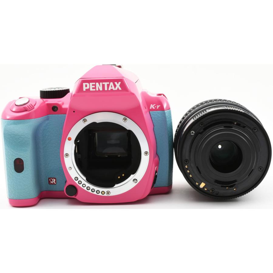 PENTAX K-r ピンク デジタル一眼レフカメラ　美品 ペンタックス デジタル一眼 PENTAX K-r ピンク×アクア レンズ