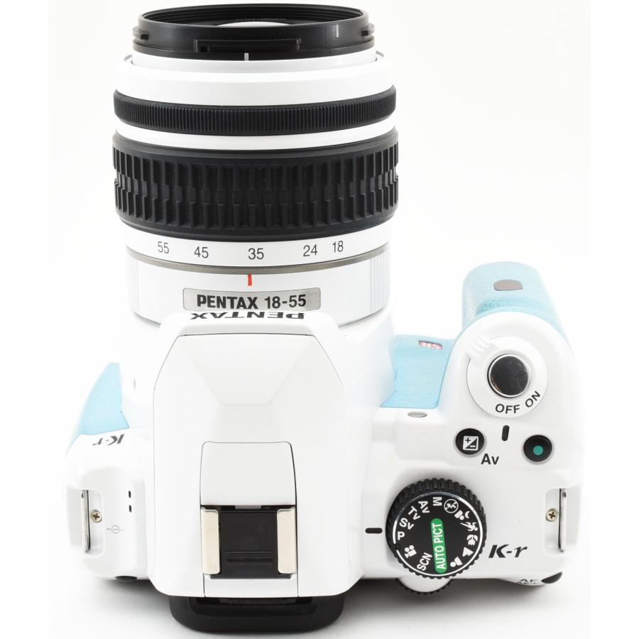 ペンタックス デジタル一眼 PENTAX K-R レンズキット ホワイト×アクア 中古 新品SDカード付き 届いてすぐに使える 付属品充実｜i-camera-shop｜07