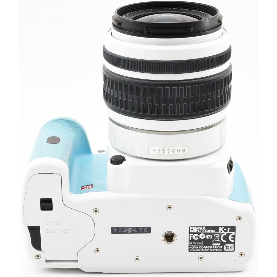 ペンタックス デジタル一眼 PENTAX K-R レンズキット ホワイト×アクア 中古 新品SDカード付き 届いてすぐに使える 付属品充実｜i-camera-shop｜08