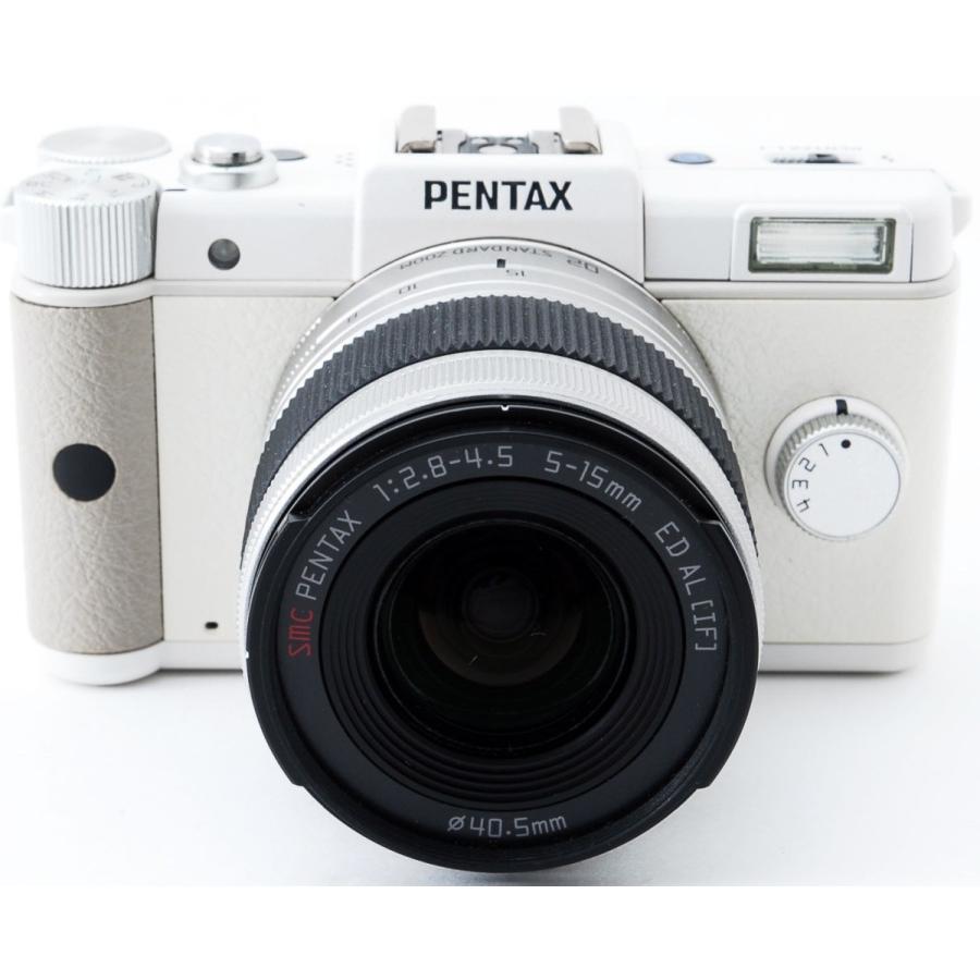 ミラーレス 中古 スマホに送れる PENTAX ペンタックス Q ホワイト レンズキット Wi-Fi機能SDカード付き｜i-camera-shop｜02