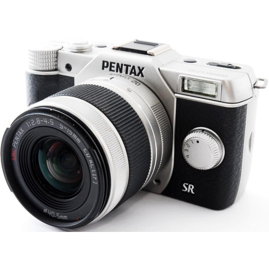 ペンタックス ミラーレス PENTAX Q10 レンズキット シルバー 中古 SD