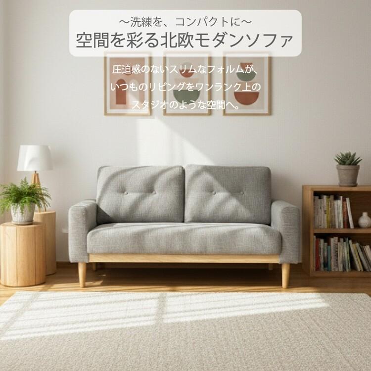ソファ 2人掛け 北欧風 ソファー 組立品 2人掛けソファー 3色から選べる インテリア 家具 リビング家具 送料無料 sofa おしゃれ かわいい ゆったり 2P ワイド_1