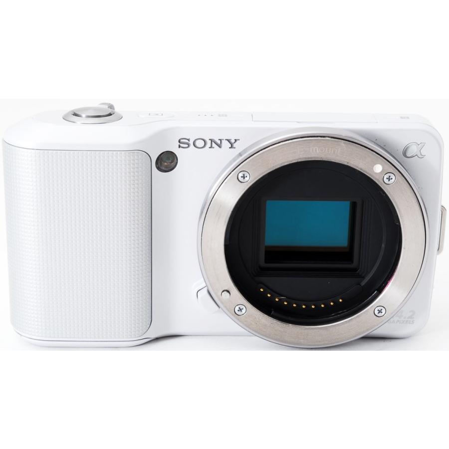 ソニー ミラーレス SONY α NEX-3 ズームレンズキット ホワイト 中古 SD