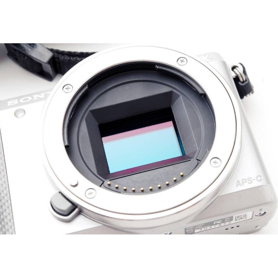 ソニー ミラーレス SONY α5000 ダブルズームレンズキット シルバー ILCE-5000Y 中古 Wi-Fi搭載 新品SDカード付き 届いてすぐに使える｜i-camera-shop｜03