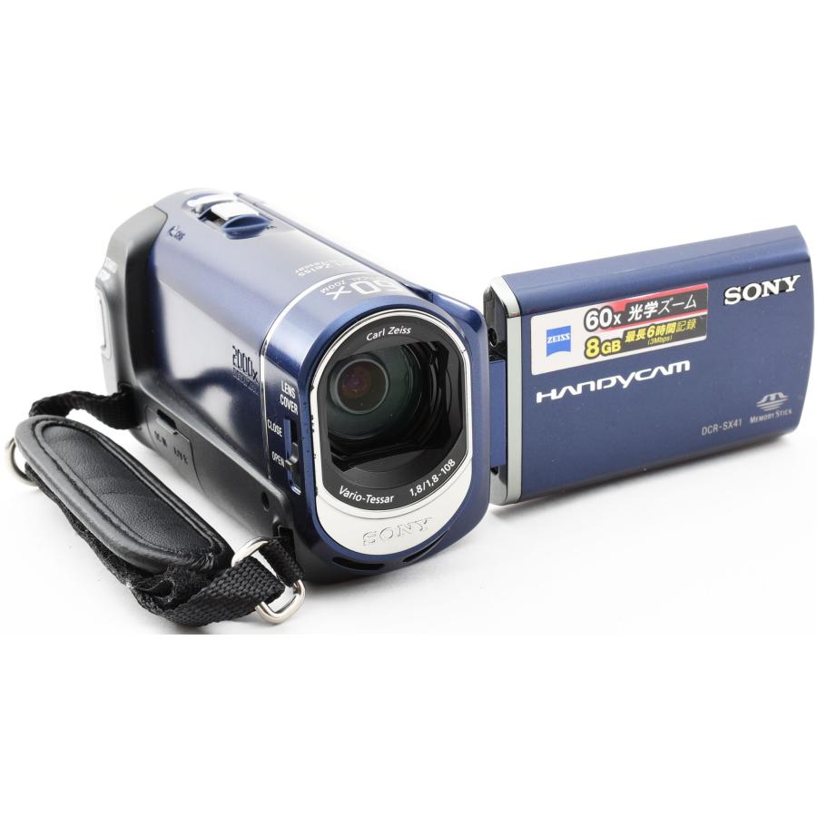 SONY ソニー ビデオカメラ DCR-SX41 ブルー 中古 新品SDカード SONY ソニー ビデオカメラ DCR-SX41 ブルー 中古 新品SDカード