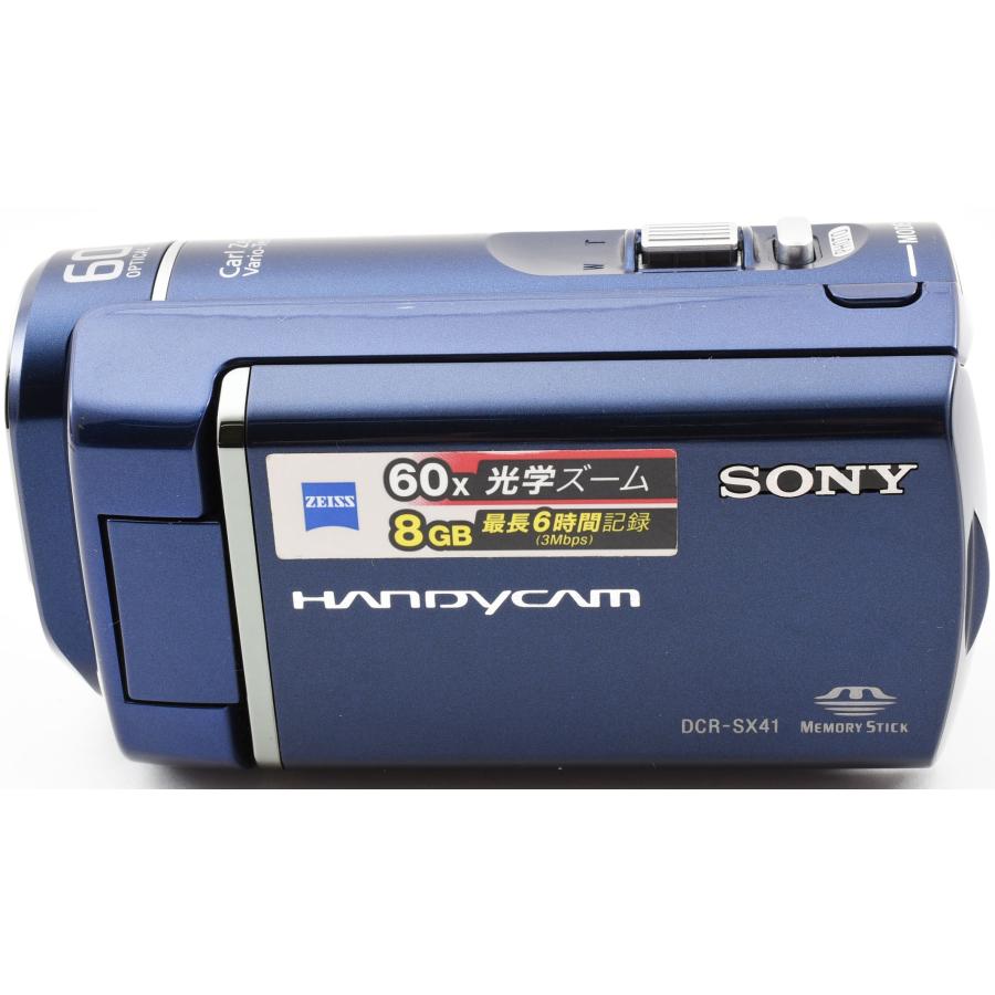 SONY ソニー ビデオカメラ DCR-SX41 ブルー 中古 新品SDカード SONY ソニー ビデオカメラ DCR-SX41 ブルー 中古 新品SDカード