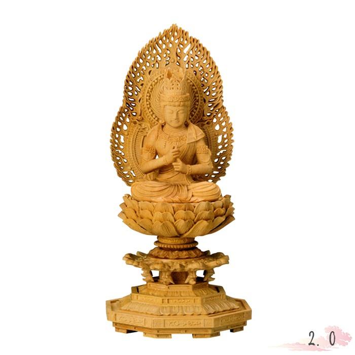 新品即決値下げ の仏像仏具本柘植仏教i Chie 八角台座大日如来二重火炎光背2 0寸仏具仏教本尊仏壇butsuzo A Buddhist Image A Statue Of Buddha
