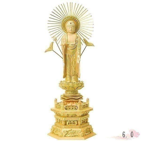 仏像 純金箔 中七 座釈迦 肌粉 3.0寸 仏具 仏教 本尊 仏壇 Butsuzo a Buddhist image statue of Buddha  新登場