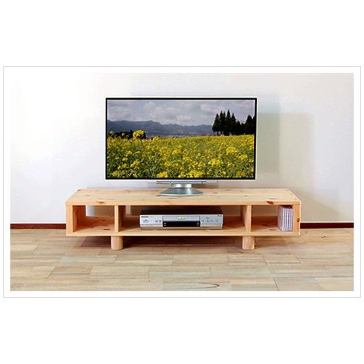 テレビボード 国産 無垢 完成品 テレビ台 ローボード ナチュラルなテレビ台 パイン材 天然木製 120cm 32インチ 32型 37型 42型 52型 26型 mocoテレビボード120｜i-choco｜02