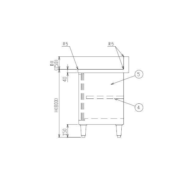 マルゼン(厨房機器) BH-126G マルゼン 調理台ガラス引戸付 マルゼン(厨房機器) BH-126G マルゼン 調理台ガラス引戸付