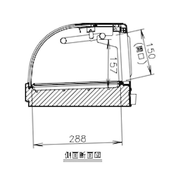 ホシザキ 冷蔵ネタケース HNC-180B-L-B 左ユニット 冷蔵ショー