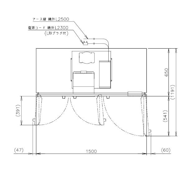ホシザキ（HOSHIZAKI） 業務用冷蔵庫 HR-150AT-1-6D｜内容積 1041L｜単
