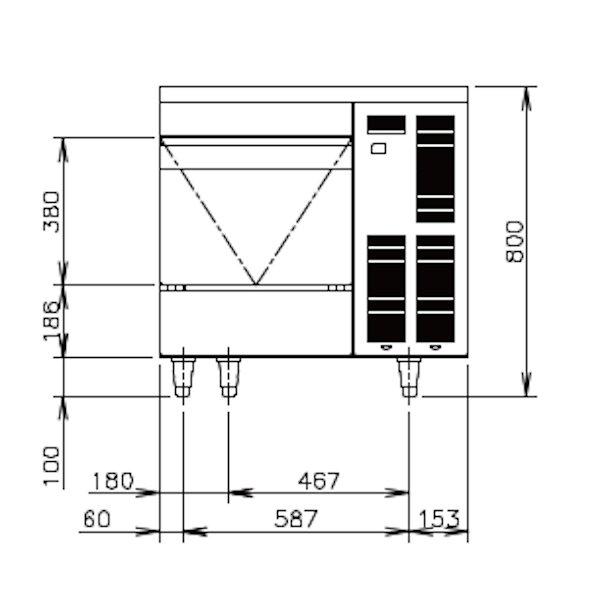 製氷機 業務用 ホシザキ IM-55TM-2 アンダーカウンタータイプ : 業務用