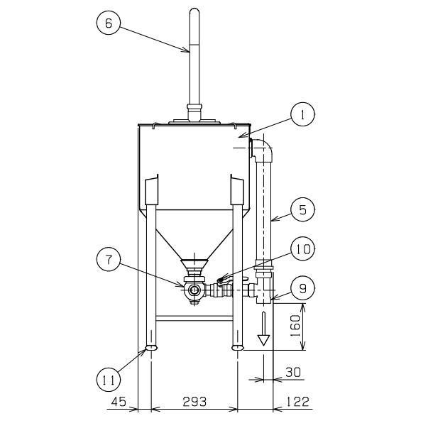 マルゼン（MARUZEN） MRW-D14 ドラフト式水圧洗米機 14kg/回 : 業務用 