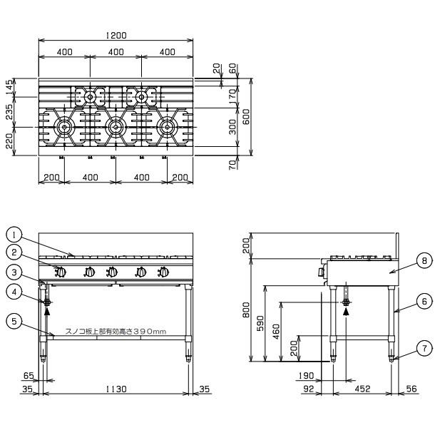 マルゼン(厨房機器) RGT-1265D (旧型番:RGT-1265C マルゼン(厨房機器) RGT-1265D (旧型番:RGT-1265C