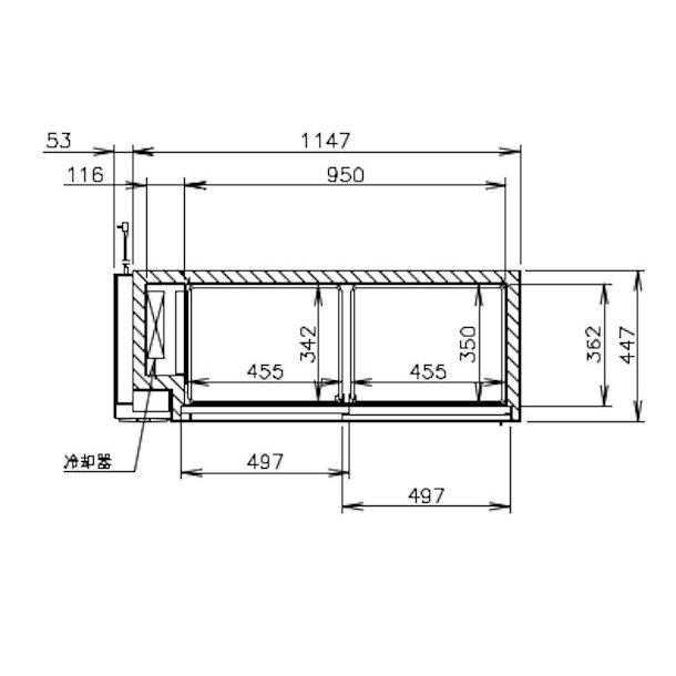 ホシザキ 小形冷蔵ショーケース RTS-120STD 冷蔵ショーケース
