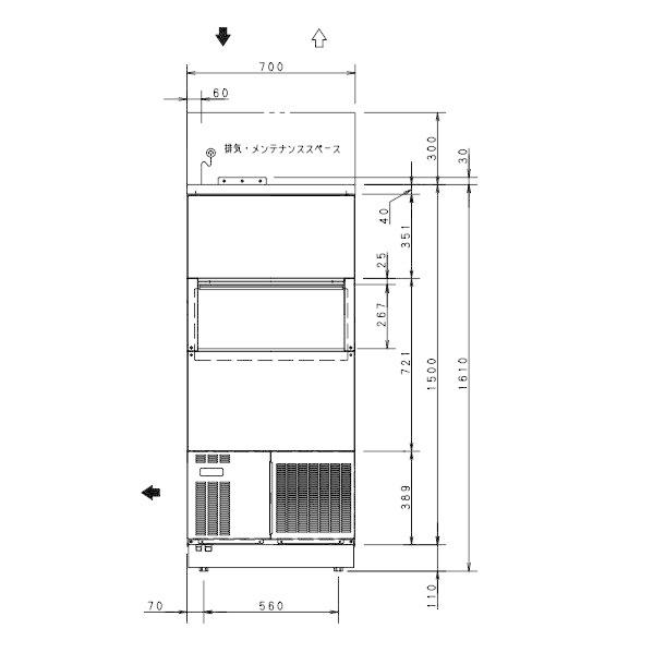 製氷機　パナソニック　SIM-S241VNB　バーチカルタイプ　3Φ200V　240kgタイプ　セル方式