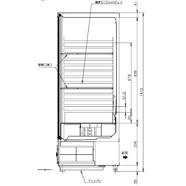 ホシザキ 小形冷蔵ショーケース SSB-70D  HOSHIZAKI 冷蔵ショーケース 業務用冷蔵庫 別料金 設置 入替 回収 処分 廃棄 クリーブランド｜i-cleaveland｜05