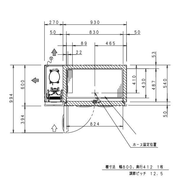 SUF-K1261SB　パナソニック　冷凍　業務用冷凍庫　別料金にて　設置　回収　処分　入替　センターピラー無　コールドテーブル　1Φ100V　廃棄　クリーブランド