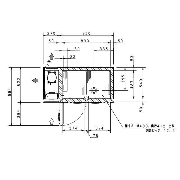 SUR-K1261B　パナソニック　冷蔵　業務用冷蔵庫　設置　コールドテーブル　1Φ100V　回収　インバーター制御　処分　別料金にて　入替　廃棄　クリーブランド