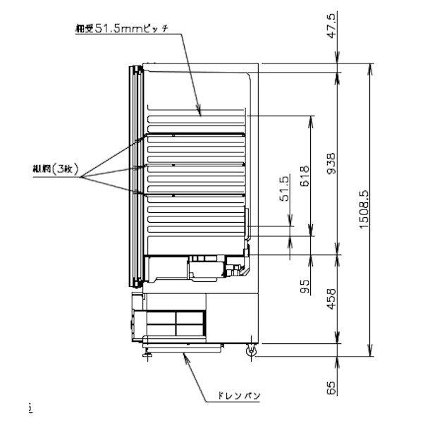 ホシザキ 小形冷蔵ショーケース USB-63DL 冷蔵ショーケース 業務用冷蔵庫 別料金 設置 入替 回収 処分 廃棄 クリーブランド｜i-cleaveland｜05