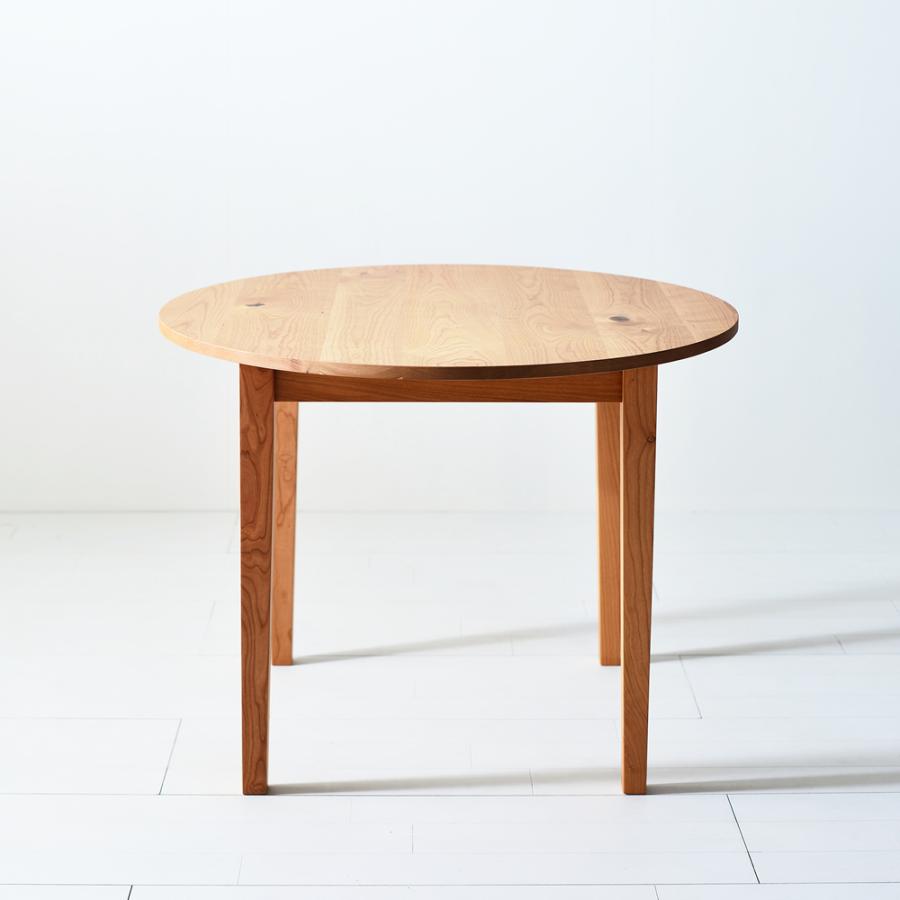 丸テーブル ダイニングテーブル 北欧 チェリー材 無垢 直径90cm