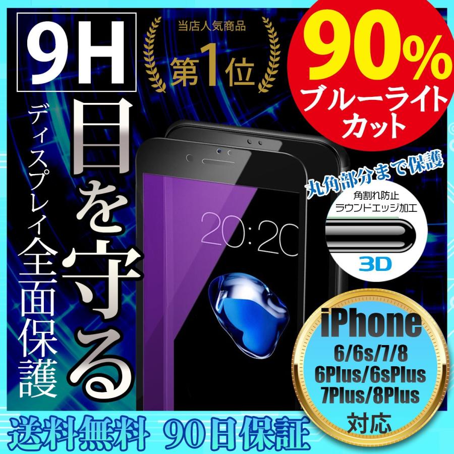 Iphone 強化ガラスフィルム 保護フィルム ブルーライトカット Iphone8 Iphone7 Iphone6 Plus 対応 フィルム 全面保護 Pet3dソフトエッジ I Concept 通販 Paypayモール