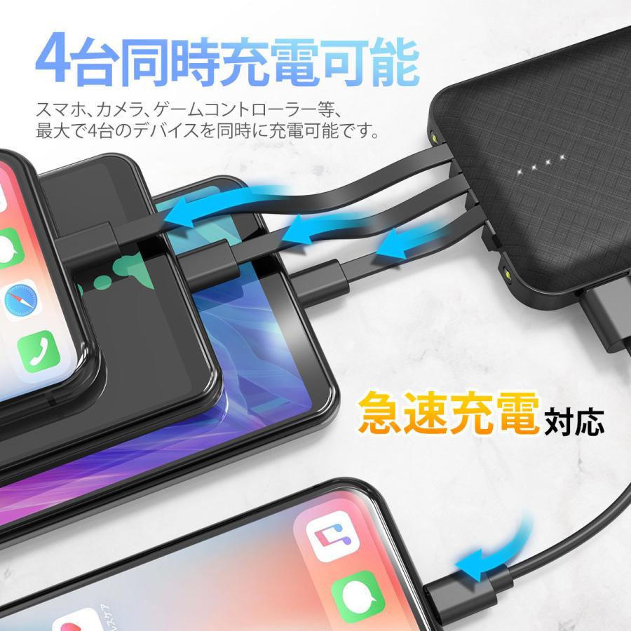 モバイルバッテリー Iphone 大容量 軽量 mah 小型 急速充電 Pse認証済 Ipad 未使用品 セール 残量表示 携帯充電器 4台同時充電 Android 各種対応