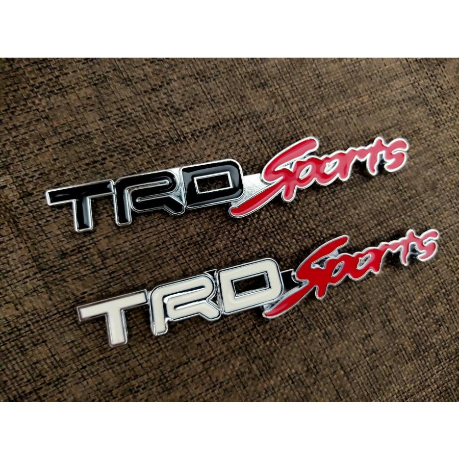 高品質【135mm】トヨタ TRD SPORTS エンブレム（大）K【白＆黒 