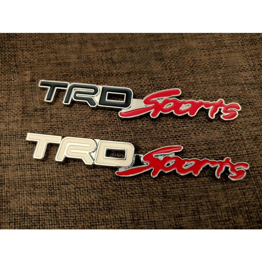 高品質【135mm】トヨタ TRD SPORTS エンブレム（大）K【白＆黒 