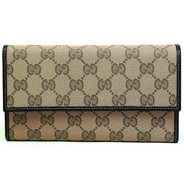 グッチ 長財布 レディースGUCCI 三折 ピンク ブラウン  新品｜i-enokiya