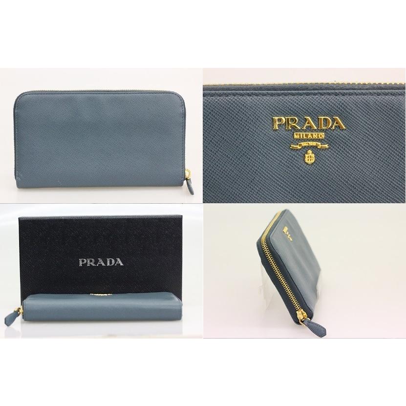 プラダ PRADA 長財布 マリーン ブルー レディース メンズ 新品 サフィアーノ｜i-enokiya｜02