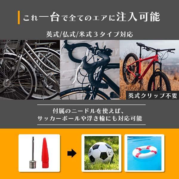 空気入れ 自転車 仏式 英式 米式 ゲージ付き ロードバイク クロス