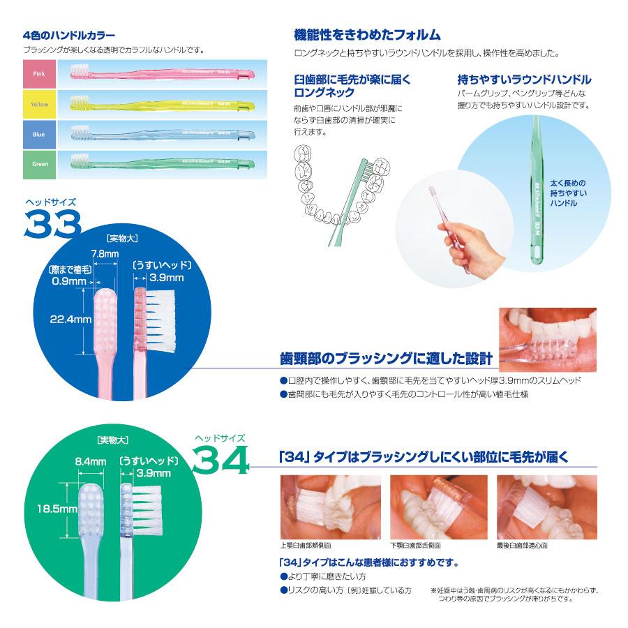 歯ブラシ LION ライオン DENT.EX Slimhead 2 デントイーエックススリムヘッド2 20本 メール便送料無料｜i-ha｜03