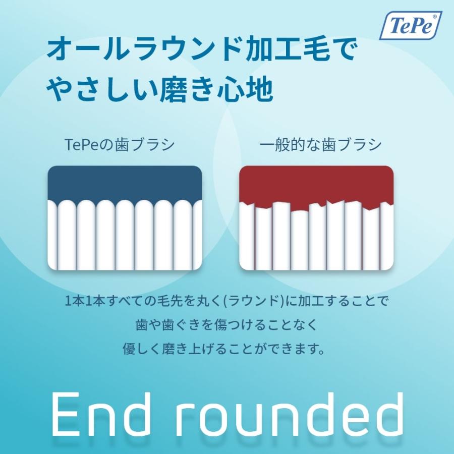 歯ブラシ TePe テペ セレクト カラー コンパクト ライトピンクハンドル ブリスターパック 10本 送料無料｜i-ha｜05