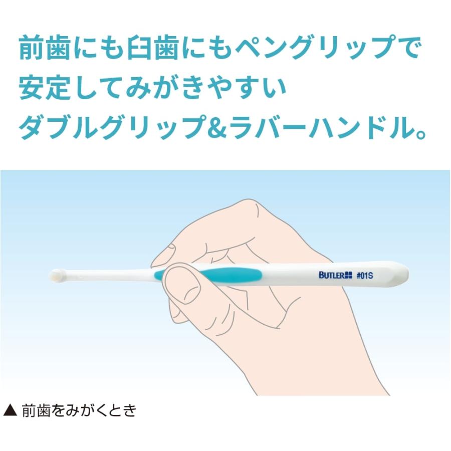 ワンタフトブラシ サンスター 歯ブラシ BUTLER バトラー シングルタフト #01MH 6本 送料無料｜i-ha｜04