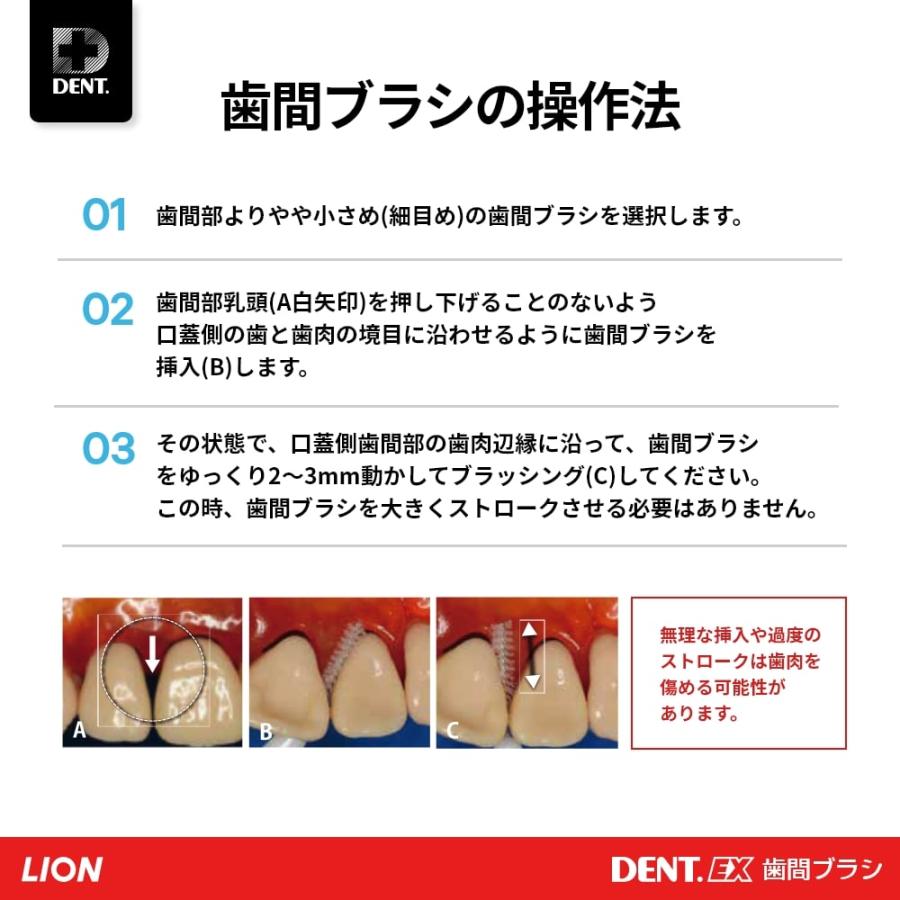 LION（ライオン） 歯間ブラシ デントEX LION DENT.EX 1箱【4本入り