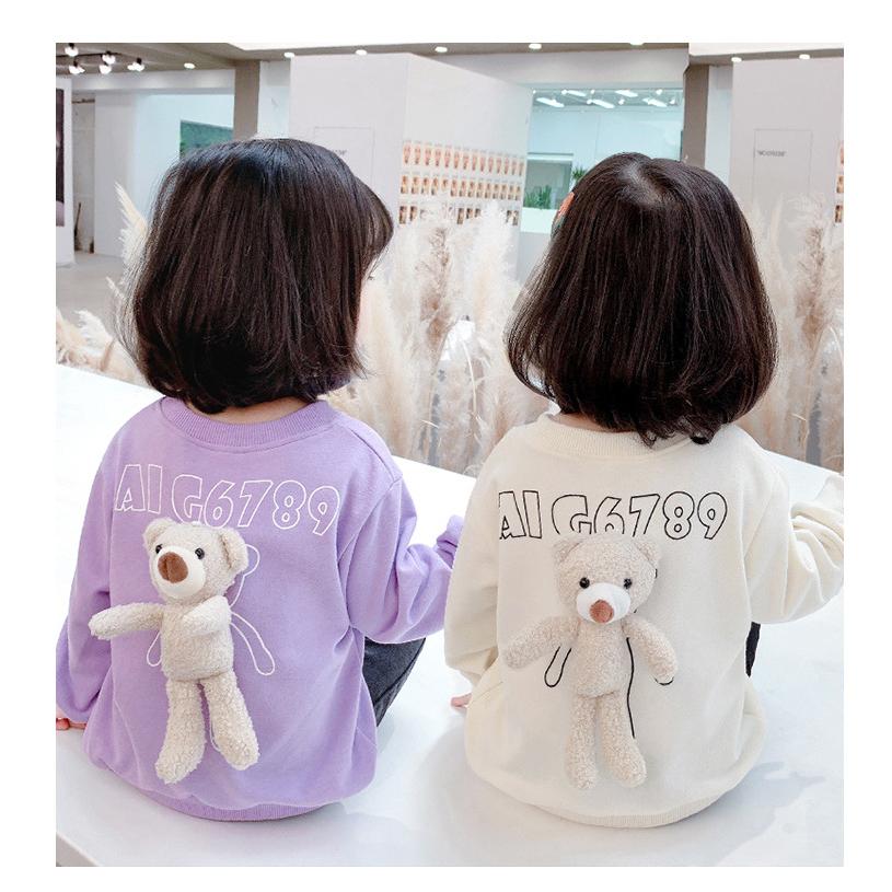 子供服 キッズ服 可愛いバックベアトレーナー ベアぬいぐるみ付き 薄手トレーナー トレーナー 女の子 90 100 110 1 0009 I Hat Star 通販 Yahoo ショッピング