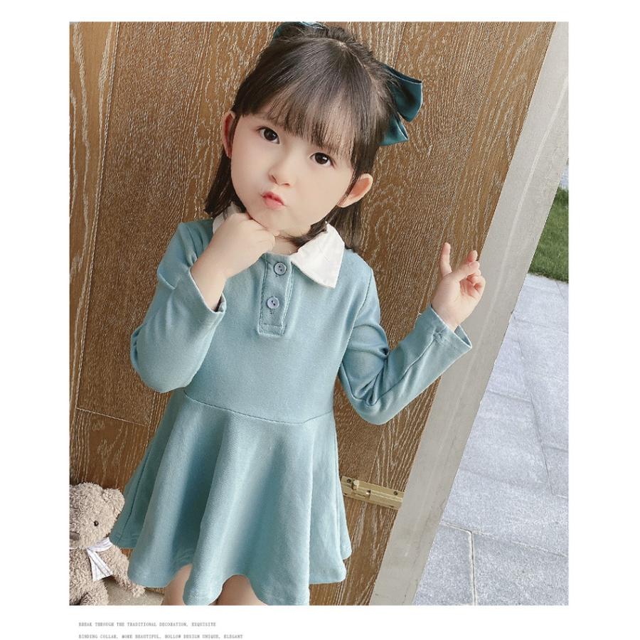 子供服 キッズ ワンピース ガールズソリッドカラー カレッジスカートワンピース 女の子 2色 黒 水色 可愛い おしゃれ 90 100 110 2 0017 I Hat Star 通販 Yahoo ショッピング