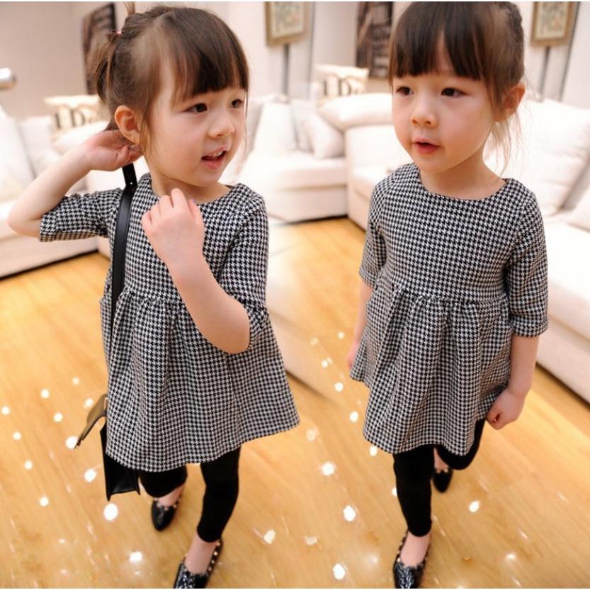 子供服 キッズ キレイ目千鳥格子のワンピース 2種類 七分袖 長袖 お呼ばれワンピース 可愛い キレイ目 女の子 90 100 110 1 4 0035 I Hat Star 通販 Yahoo ショッピング