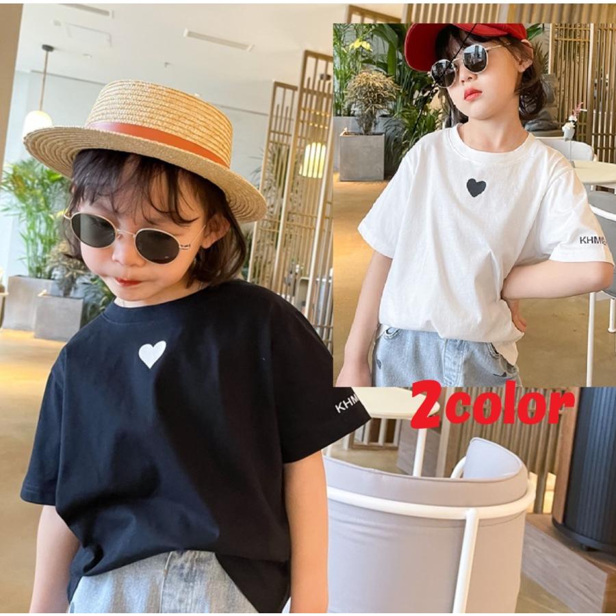 子供服 キッズ シンプルtシャツ ハートのワンポイント 可愛い オシャレ かっこいい 女の子 男の子 白 黒 100 110 1 130 Ah 1 0099 I Hat Star 通販 Yahoo ショッピング