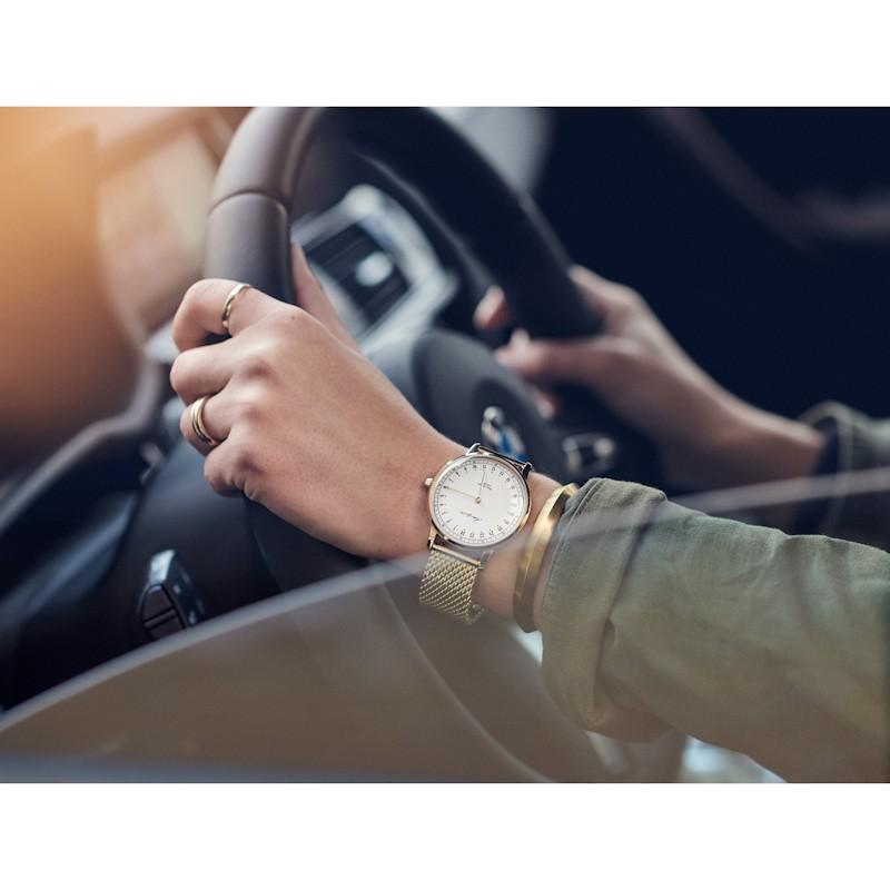 スウェーデン Åkerfalk オーカーフォーク 24時間表示 腕時計 ゴールド